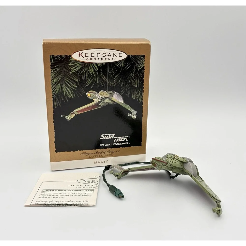 Hallmark 1994 Star Trek The Next Generation Klingon Bird of Prey Magic Ornament